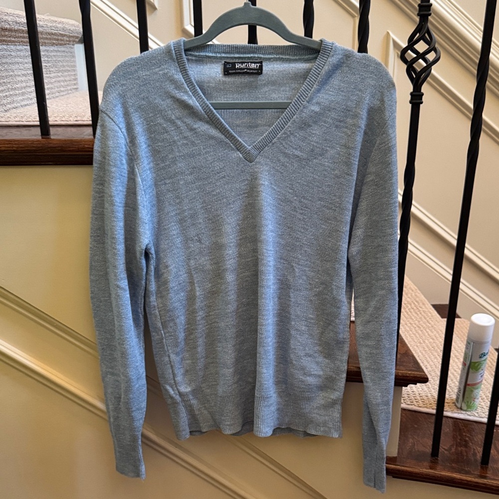 Puritan Long Sleeve V-Neck Women’s Tee Size Large